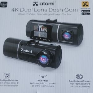 Atomi 4K Dual Lens Dash Cam